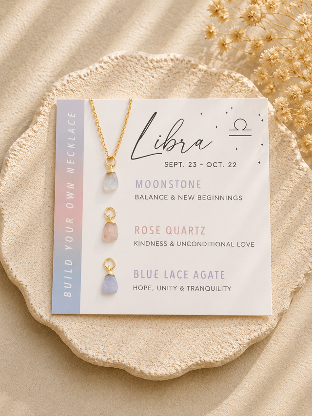 Libra Zodiac Birthstone Build Your Own Necklace Set