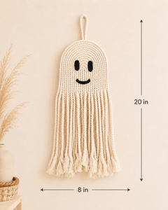 Handmade Macrame Ghost Wall Hanging