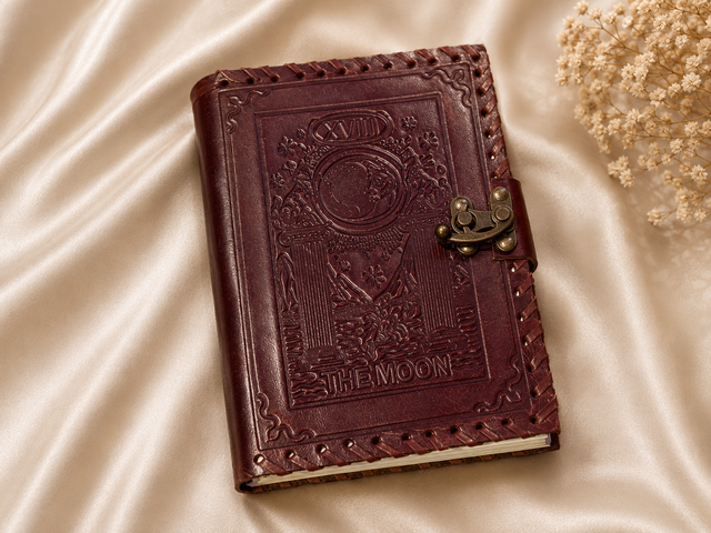 The Moon Tarot Leather Journal