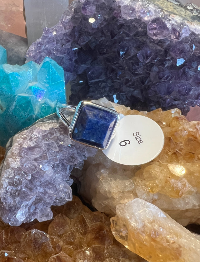 Lapis Square Cut Ring image 0
