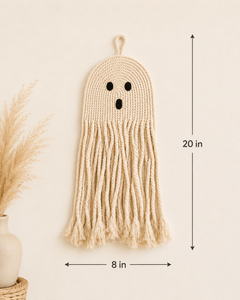 Handmade Macrame Ghost Wall Hanging