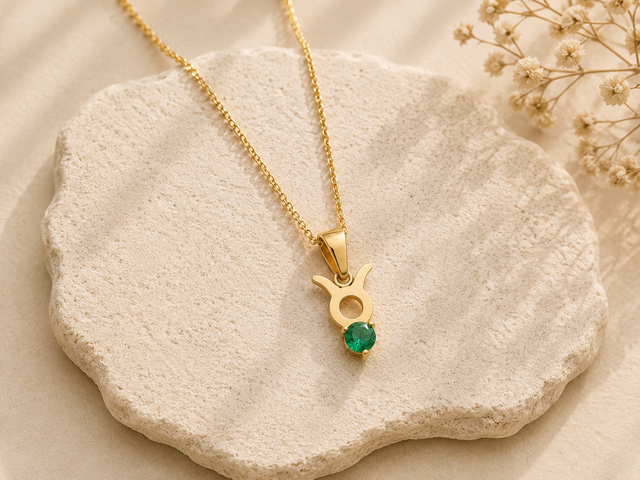 Taurus Birthstone Astrology Zodiac Necklace