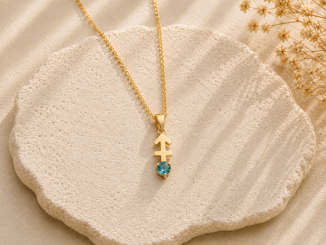 Sagittarius Birthstone Astrology Zodiac Necklace