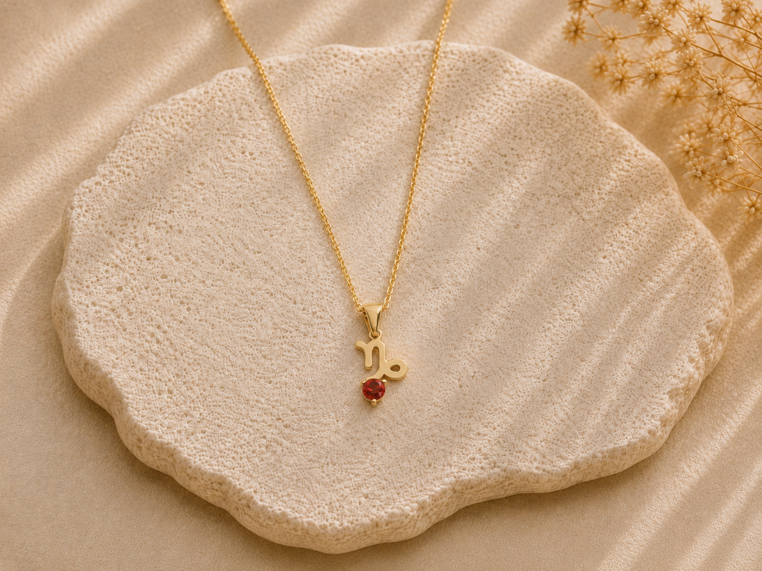 Capricorn Birthstone Astrology Zodiac Necklace