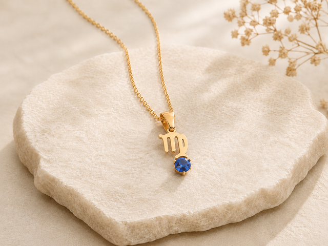 Virgo Birthstone Astrology Zodiac Necklace