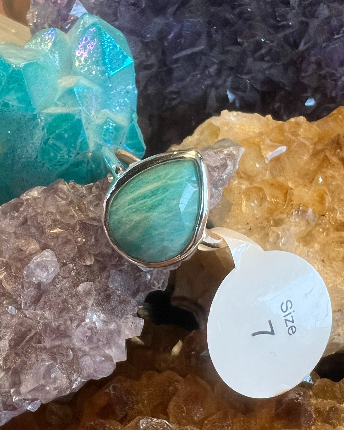 Amazonite Teardrop Ring image 0