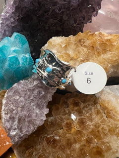 Turquoise Wave Spinner Ring image 0