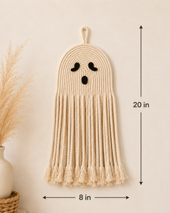 Handmade Macrame Ghost Wall Hanging