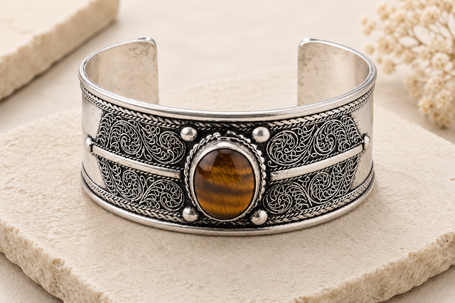 1" Tiger Eye Cuff