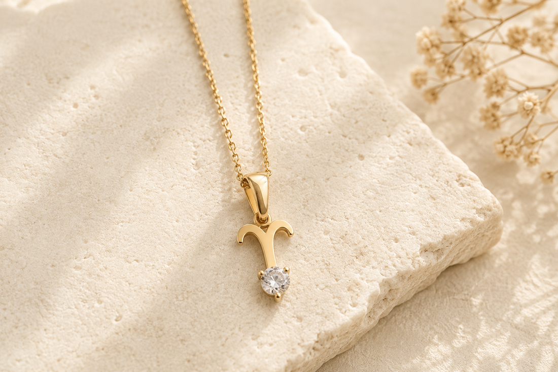 Aries Birthstone Astrology Zodiac Necklace