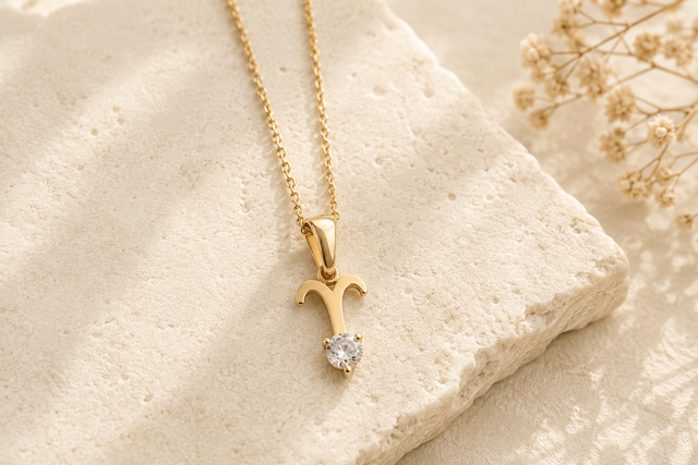 Aries Birthstone Astrology Zodiac Necklace
