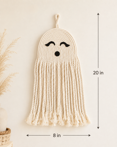 Handmade Macrame Ghost Wall Hanging