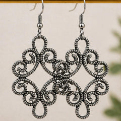Silver Filigree Dangle Earrings