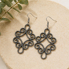 Silver Filigree Dangle Earrings