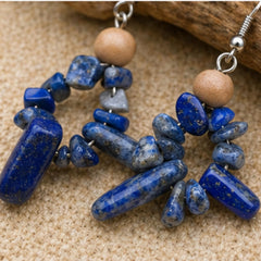 Lapis Lazuli Stone Dangle Earrings