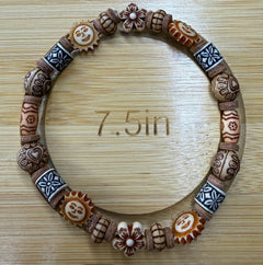 Boho Sun &amp; Floral Bead Bracelet