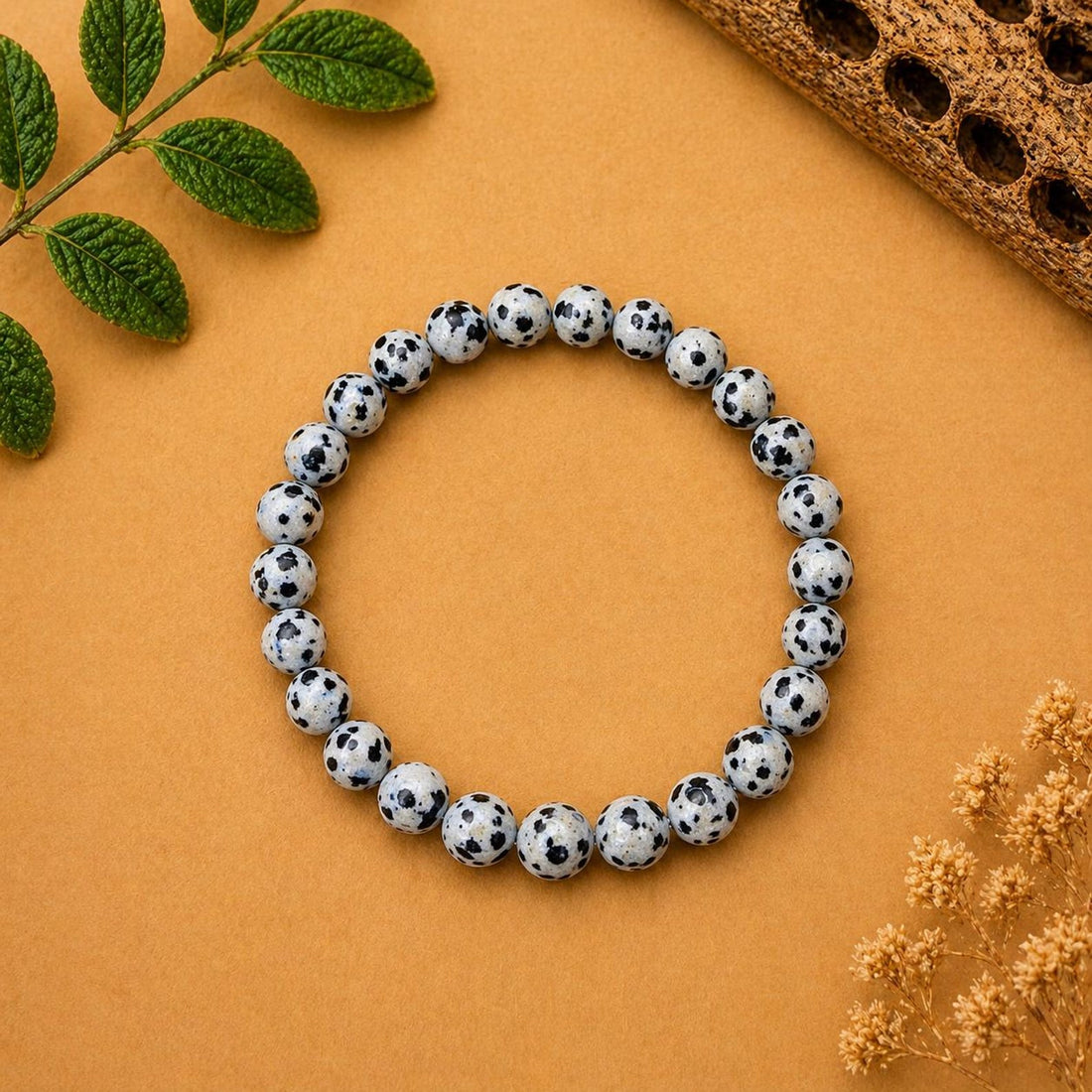Dalmatian Jasper Beaded Bracelet