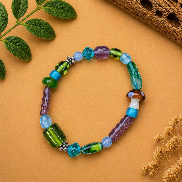 Colorful Glass Beaded Bracelet