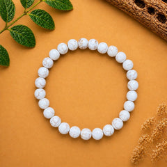 Howlite Bead Bracelet