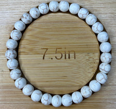 Howlite Bead Bracelet