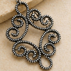 Silver Filigree Dangle Earrings