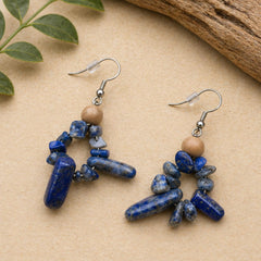 Lapis Lazuli Stone Dangle Earrings