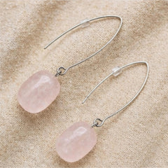 Rose Quartz Dangle Earrings