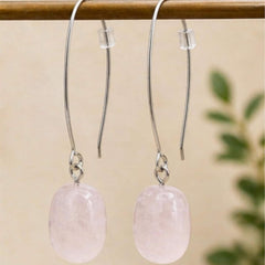 Rose Quartz Dangle Earrings