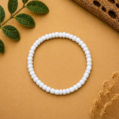 White Seed Bead Bracelet