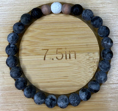 Labradorite & Lava Stone Bracelet