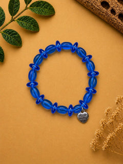 Blue Glass Bead Bracelet