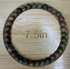 Green Unakite Gemstone Bracelet