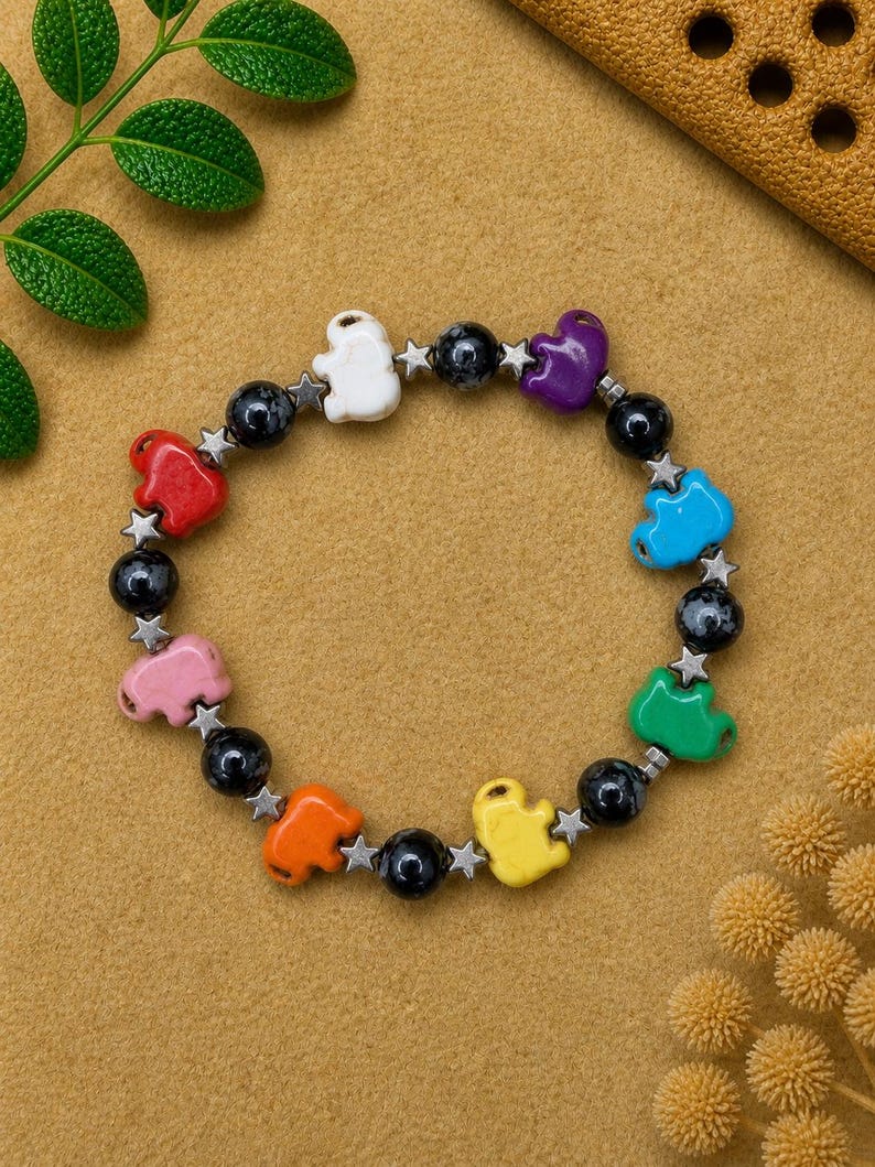 Colorful Elephant Bracelet