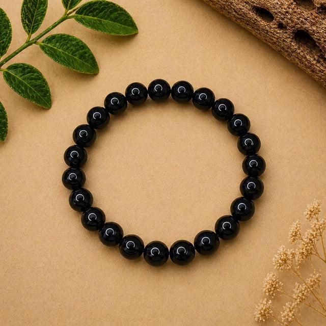All Black Beaded Bracelet