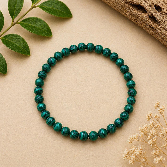 Malachite Bead Bracelet