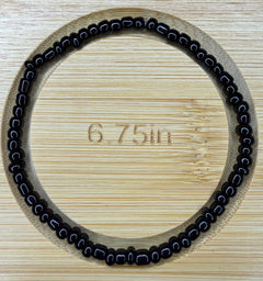 Black Seed Bead Bracelet